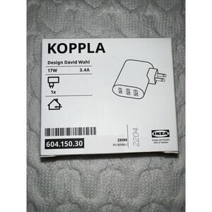 IKEA KOPPLA USB Charger 3 Charging Pots Smart Devices 17W 3.4A Brand New‎